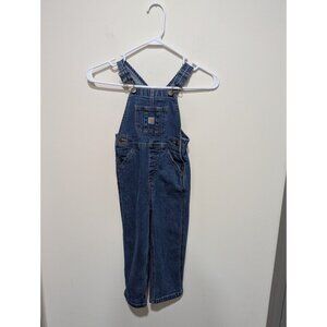 Carhartt Kids Toddler Unisex Denim Overalls Size 3T Blue Jean Adjustable Straps
